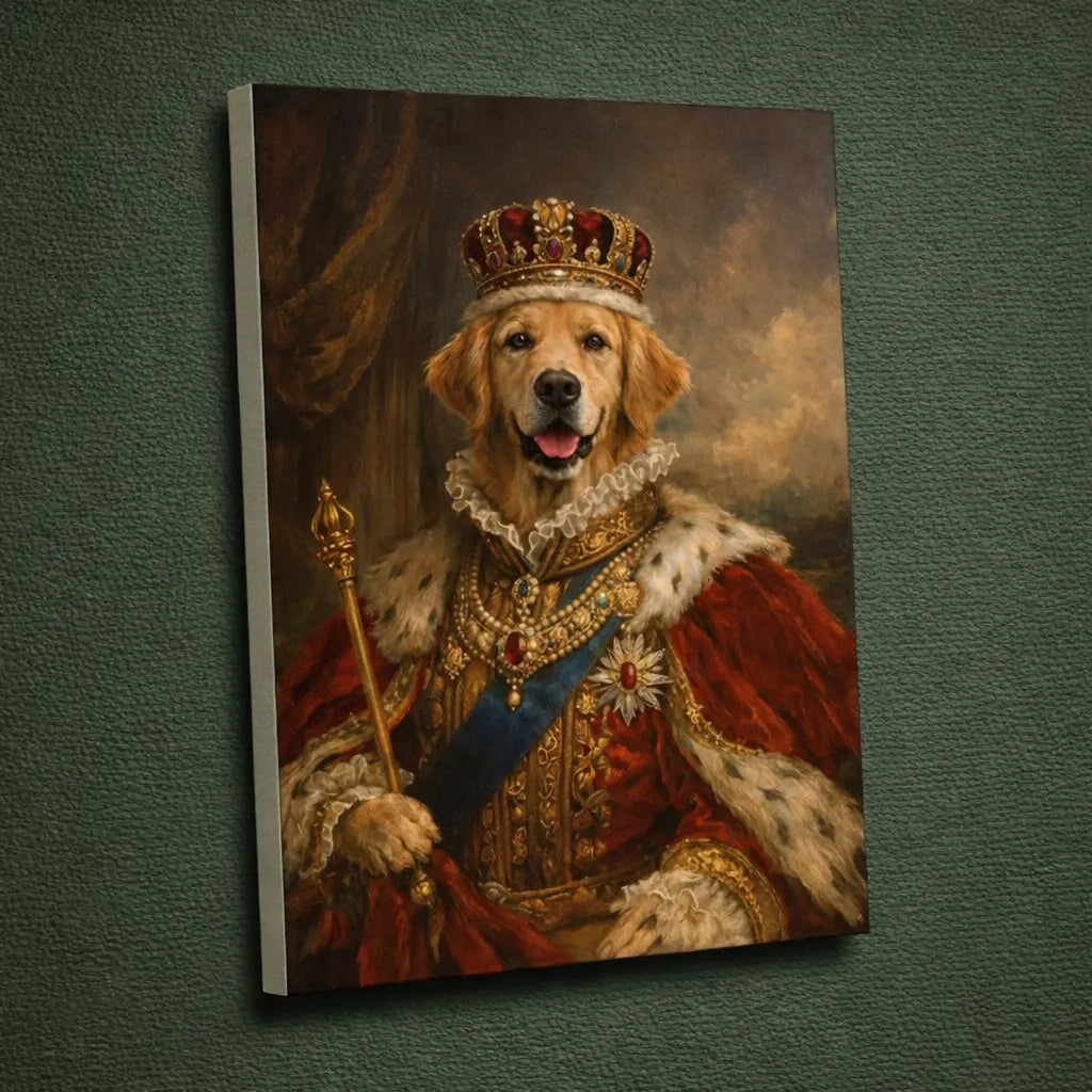 Custom Royal Pet Portrait - The King Pet Portrait
