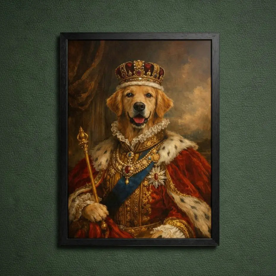 Custom Royal Pet Portrait - The King Pet Portrait
