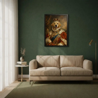Custom Royal Pet Portrait - The King Pet Portrait